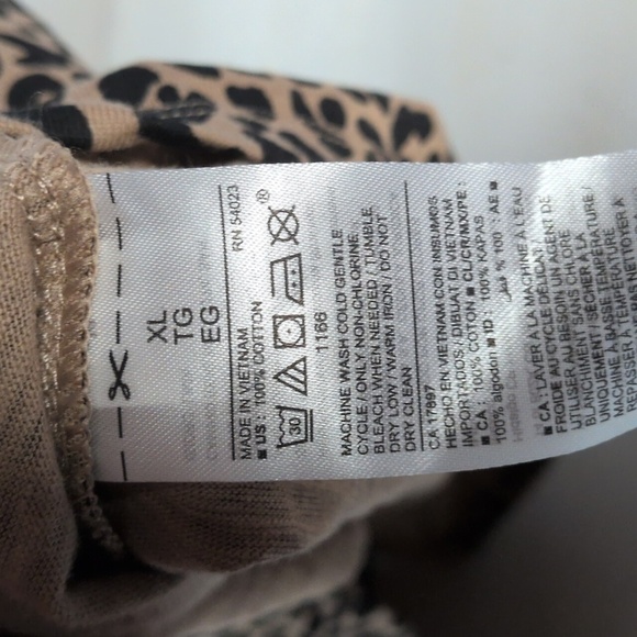 Old Navy Brown Leopard Print Short Sleeve T Shirt Dress, XL, NWT, Casual - Picture 5 of 7